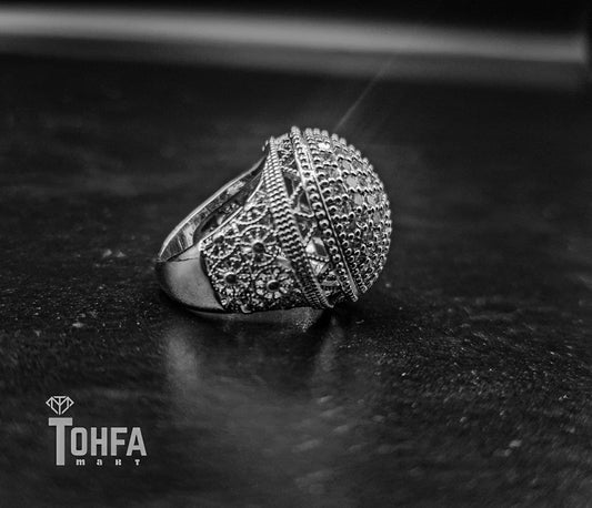 White Diamond Pearl Ring | 650110 - Tohfa Mart