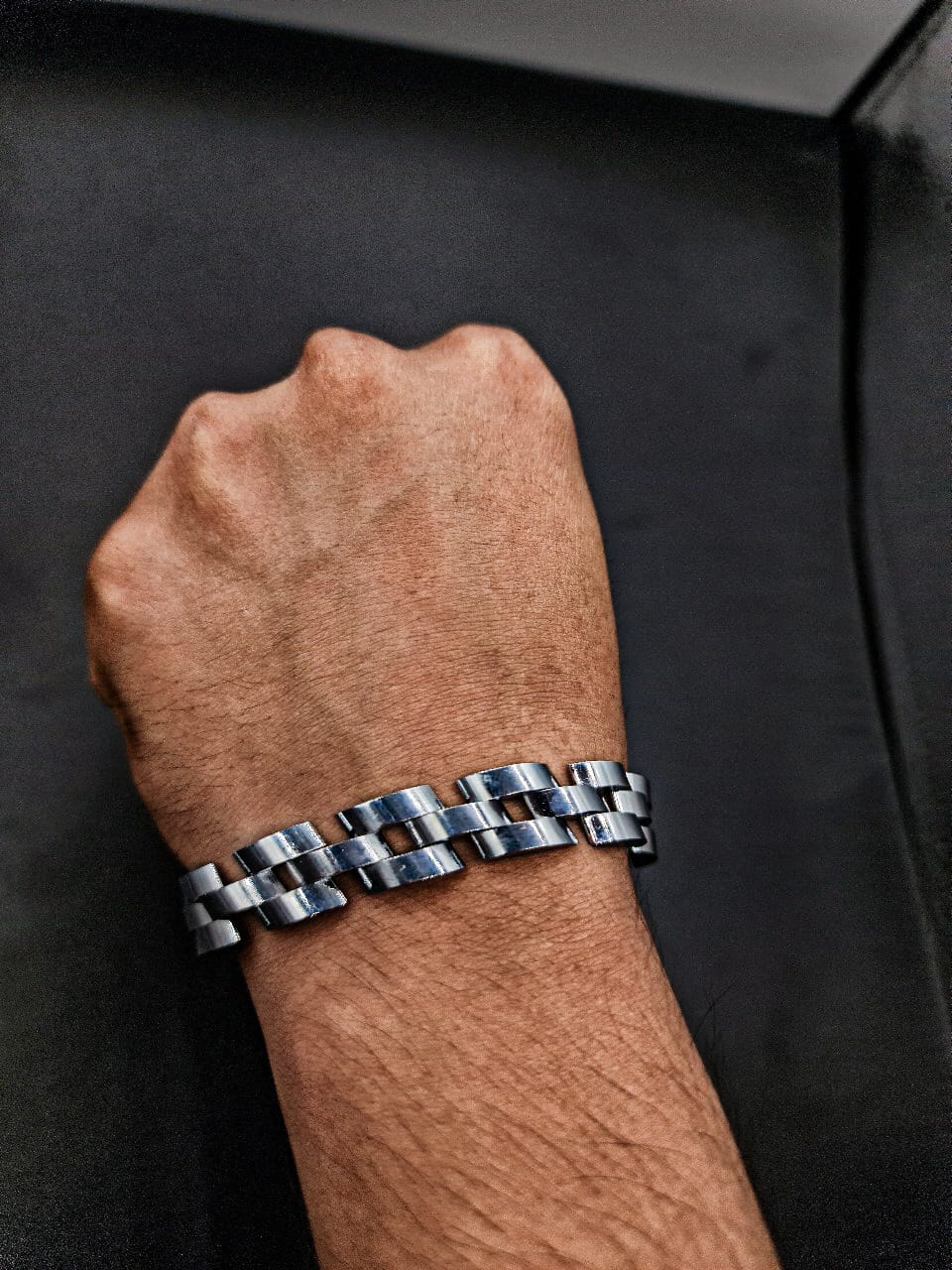 White Metal like Bracelet | Unisex Bracelet | 650111 - Tohfa Mart