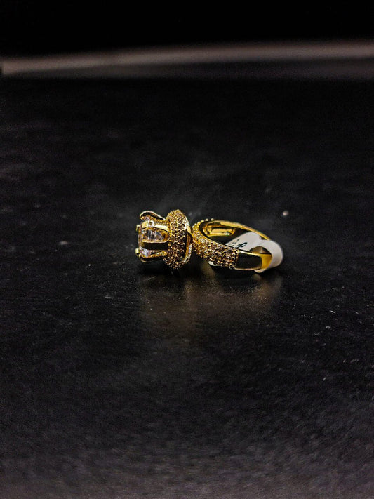 Stylish ring for women with diamond Shaped stone on it | 650108 - Tohfa Mart