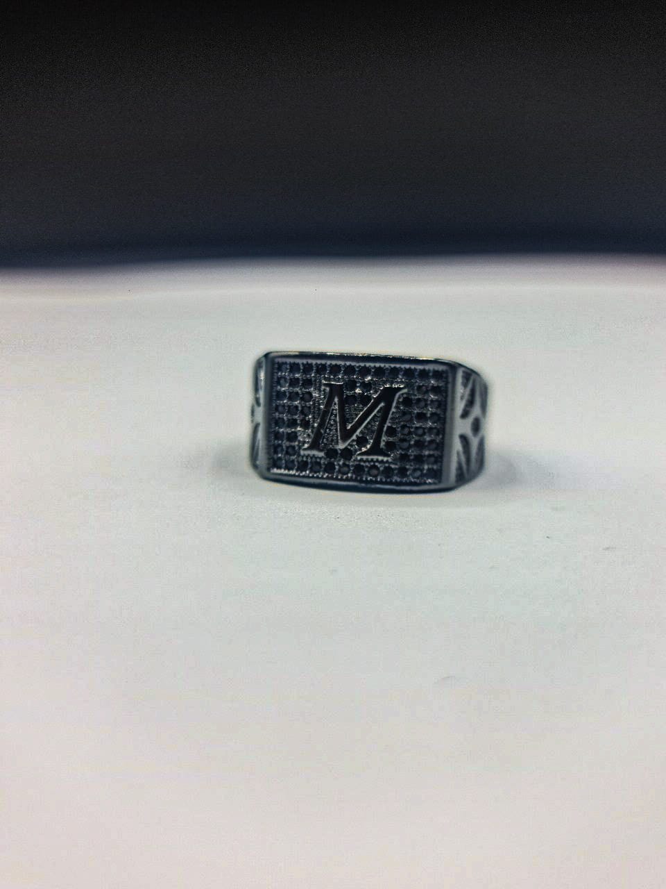 M letter Adult men ring | High Quality | 650104 - Tohfa Mart