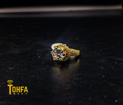 Stylish ring for women with diamond Shaped stone on it | 650108 - Tohfa Mart