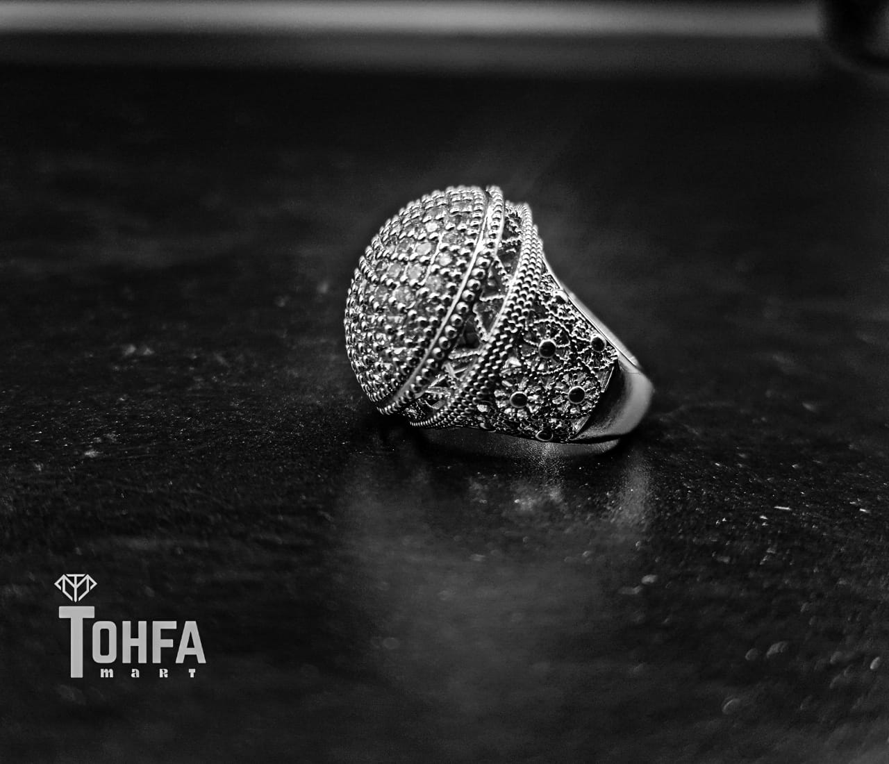 White Diamond Pearl Ring | 650110 - Tohfa Mart