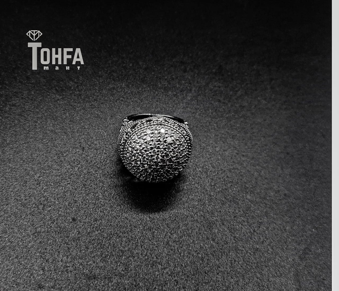 White Diamond Pearl Ring | 650110 - Tohfa Mart
