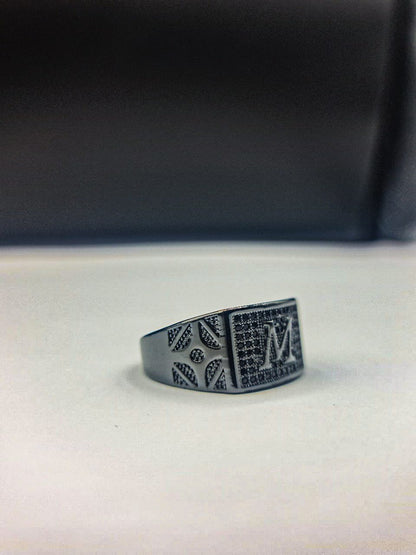 M letter Adult men ring | High Quality | 650104 - Tohfa Mart