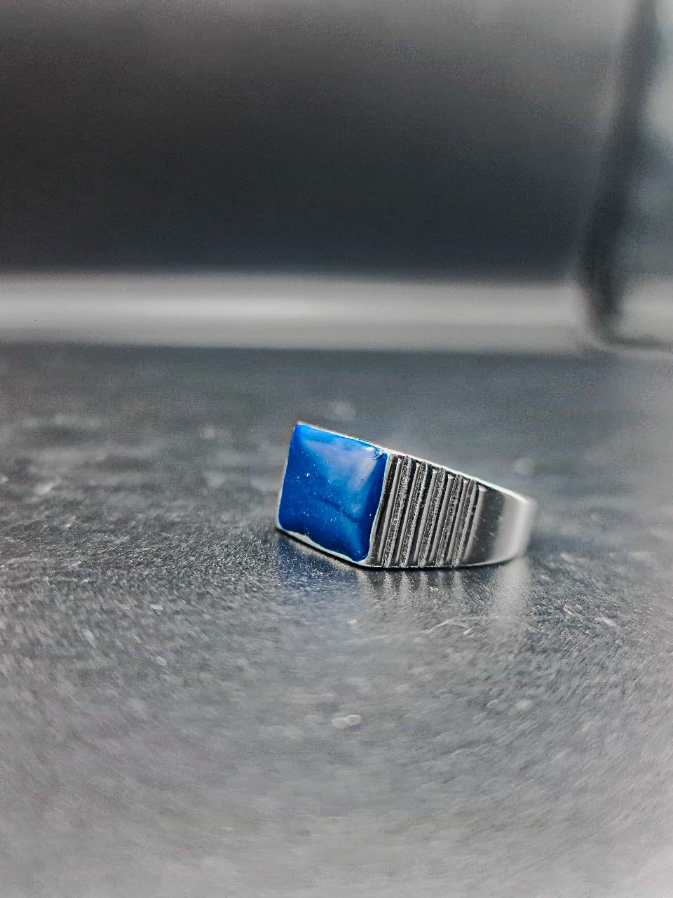 Ring for Men Blue Stone | 650105 - Tohfa Mart