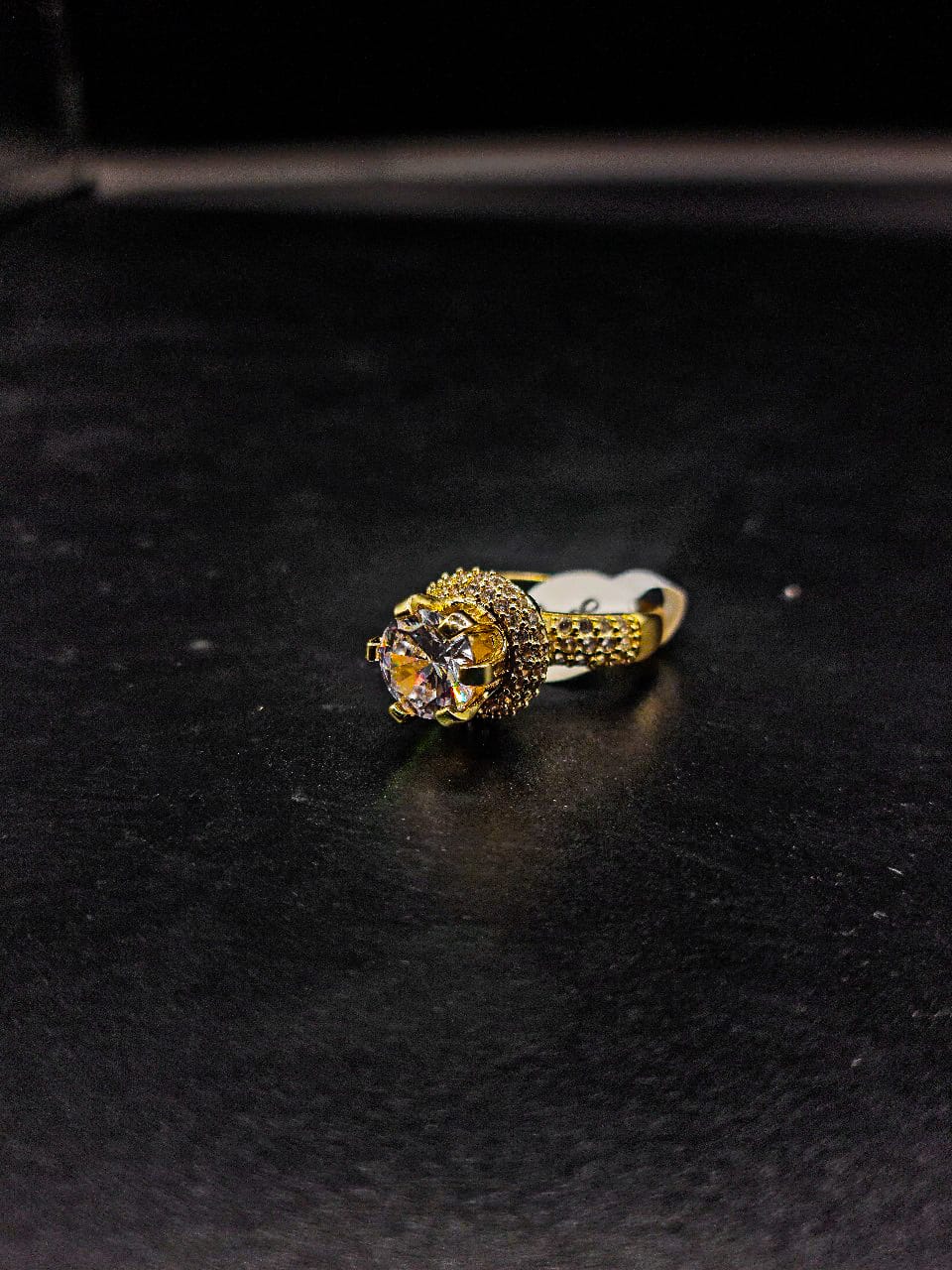 Stylish ring for women with diamond Shaped stone on it | 650108 - Tohfa Mart