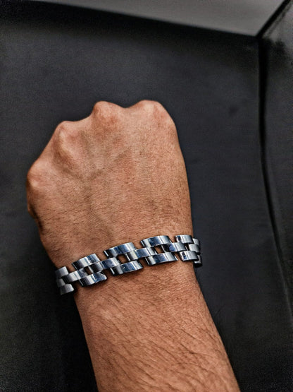 White Metal like Bracelet | Unisex Bracelet | 650111 - Tohfa Mart